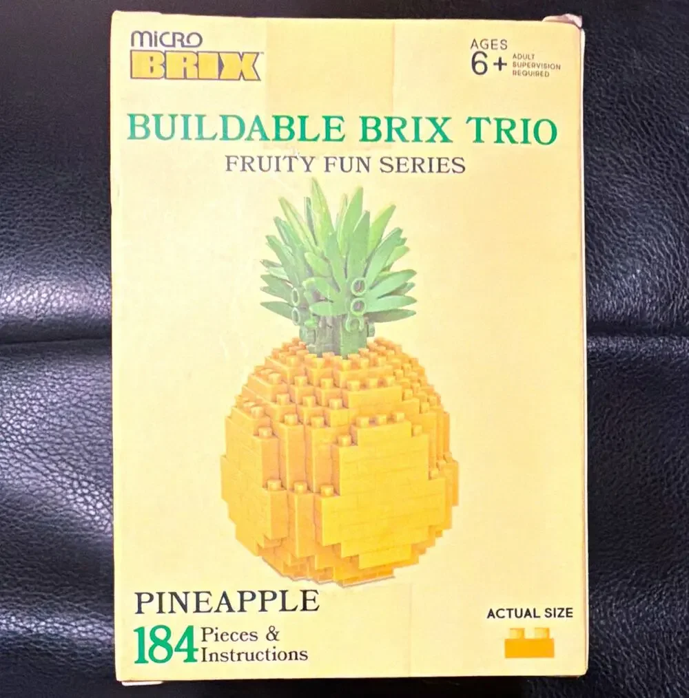 Micro Brix Buildable Brix Trio Fruity Fun Pineapple 184pc Set 64138